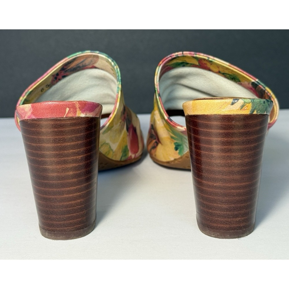 PATRICIA NASH Poema Leather Floral Mules/Open Toe Slides Women's 8.5 EUC - Picture 4 of 13